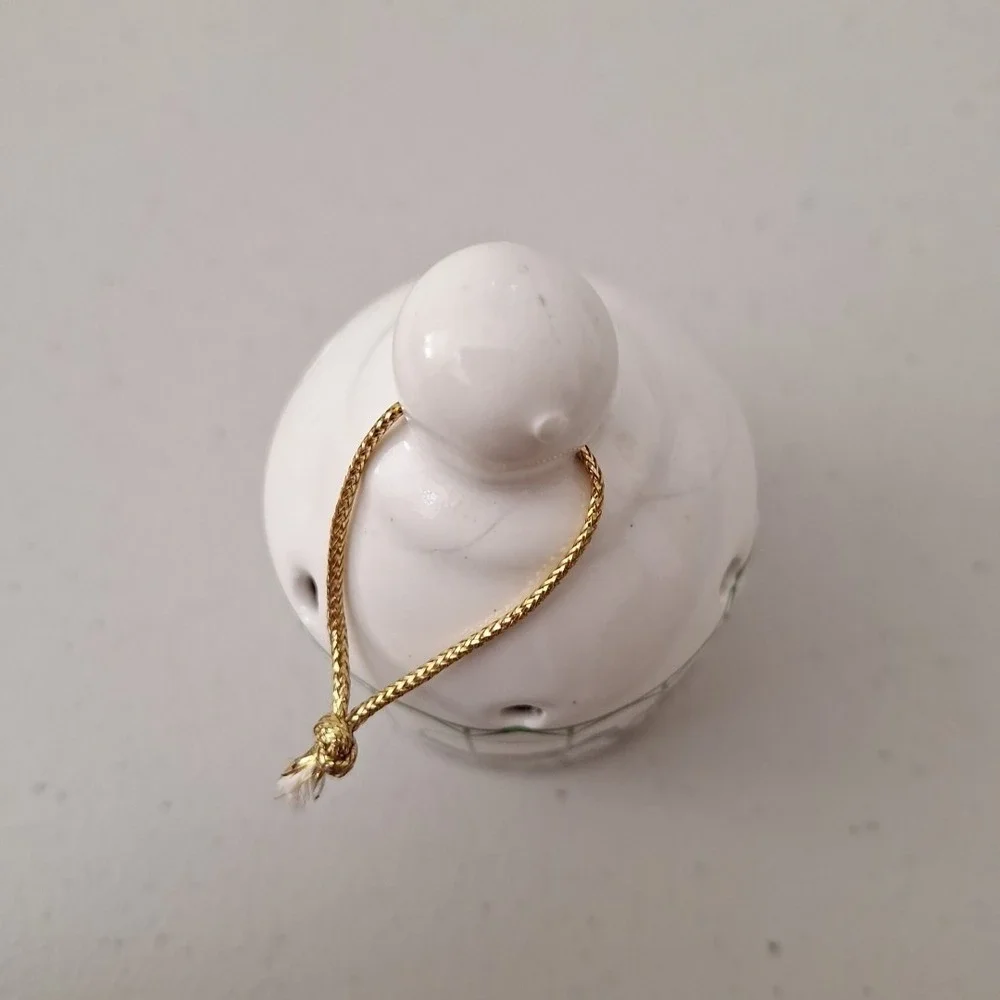 Vintage Taiwan Pomanders Bird Cage Sachet Potpourri Holder Ornament Ceramic